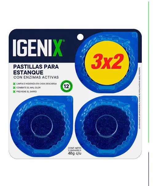 Pastillas Para Inodoro 3X 48g Igenix