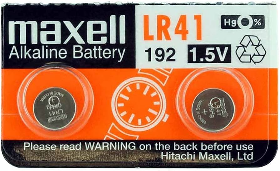 Pila Boton Litio 1.5V LR41 2u Maxell