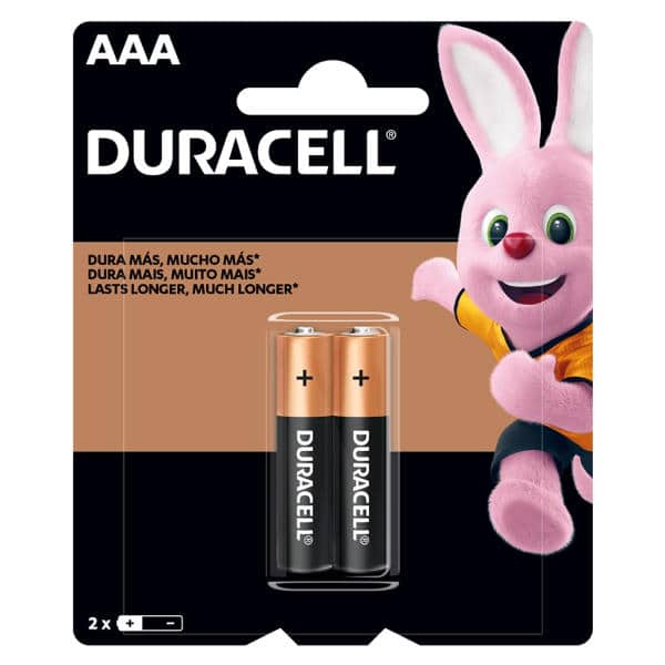 Pilas Alcalinas 1.5V AAA 2u Duracell