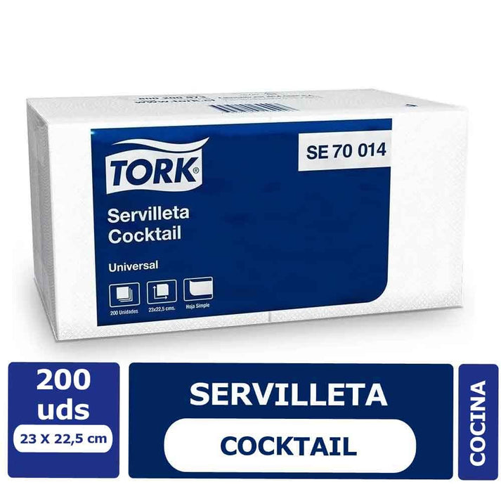 Servilletas Mesa 33x33cm 200 Unidades Tork