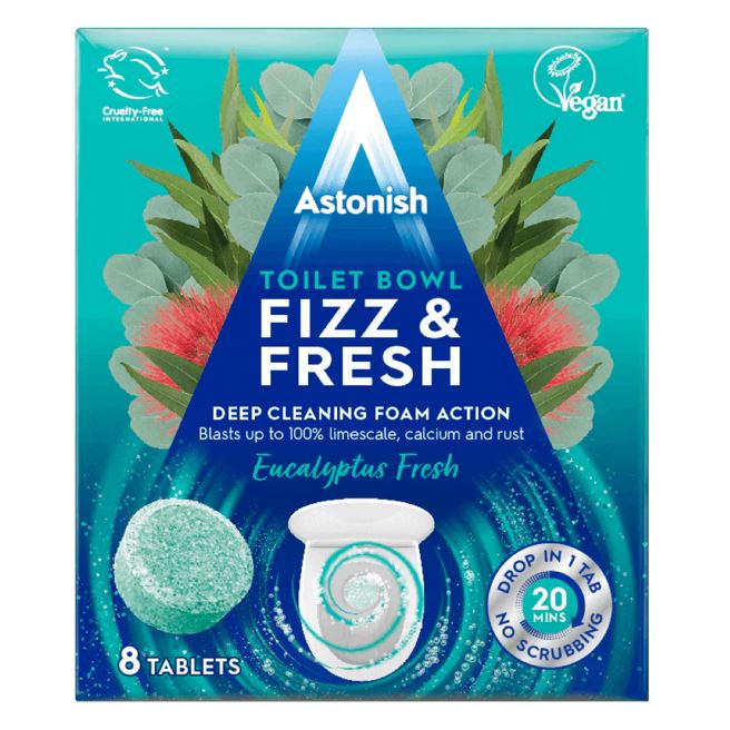 Tabletas Efervescentes Wc Fizz & Fresh Eucalipto Fresco 8 Un Astonish