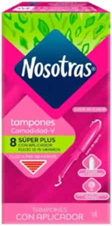 Tampones Comodidad-V Super Plus Con Aplicador 8u Nosotras