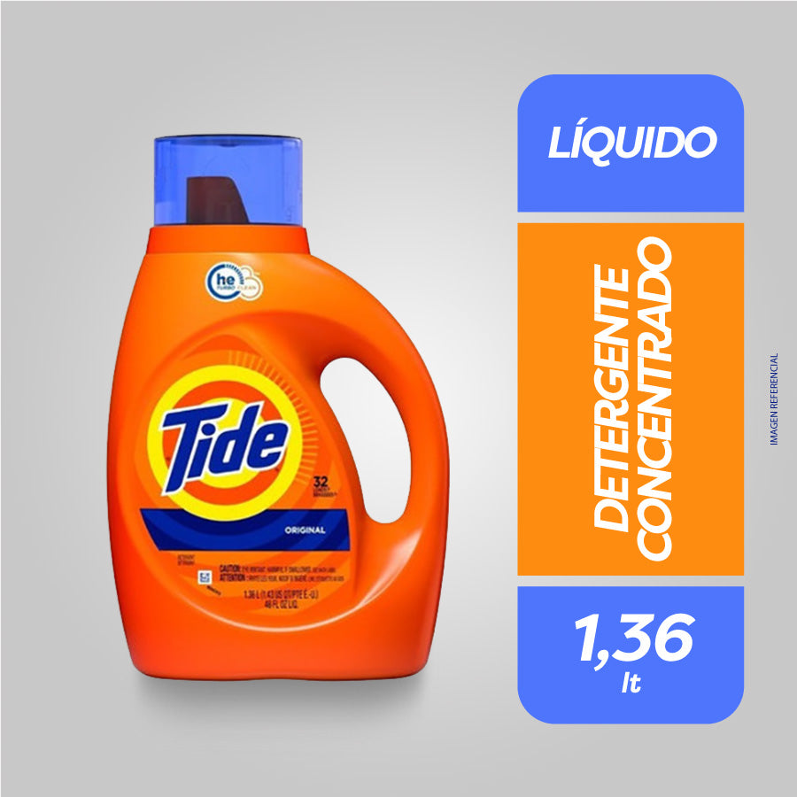 de Tide Detergente liquido Orange Concentrado 1.36it
