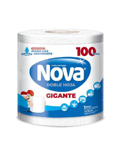 Toalla De Papel Doble Hoja 100m 1 Rollos Nova