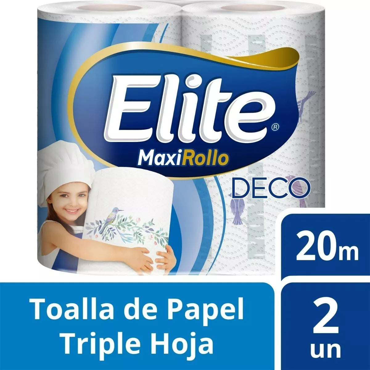 Toalla De Papel Doble Hoja 20m 2 Rollos Elite