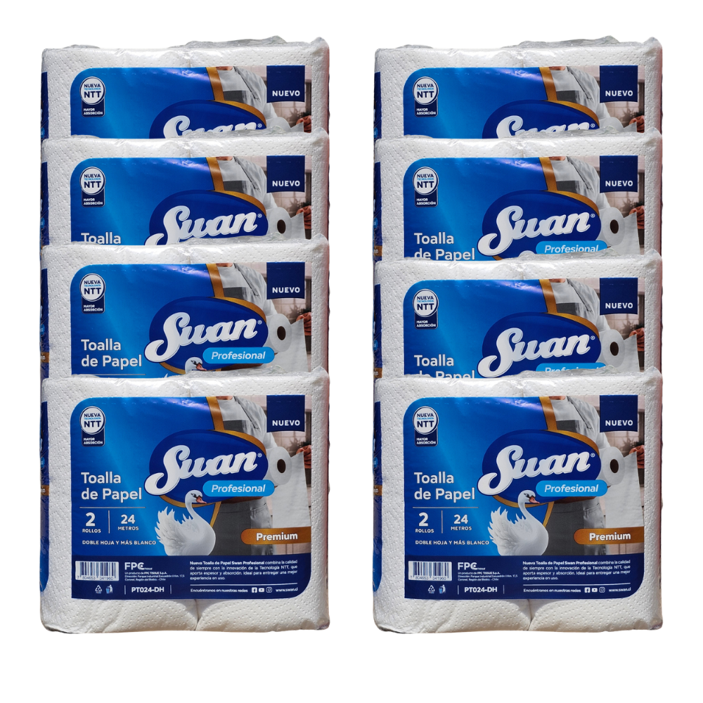 Toalla De Papel Doble Hoja 24m 16 Rollos Suan