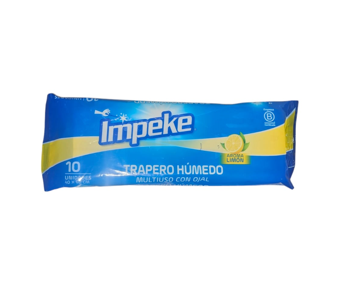 Trapero Humedo Multiuso Limon 10u Impeke