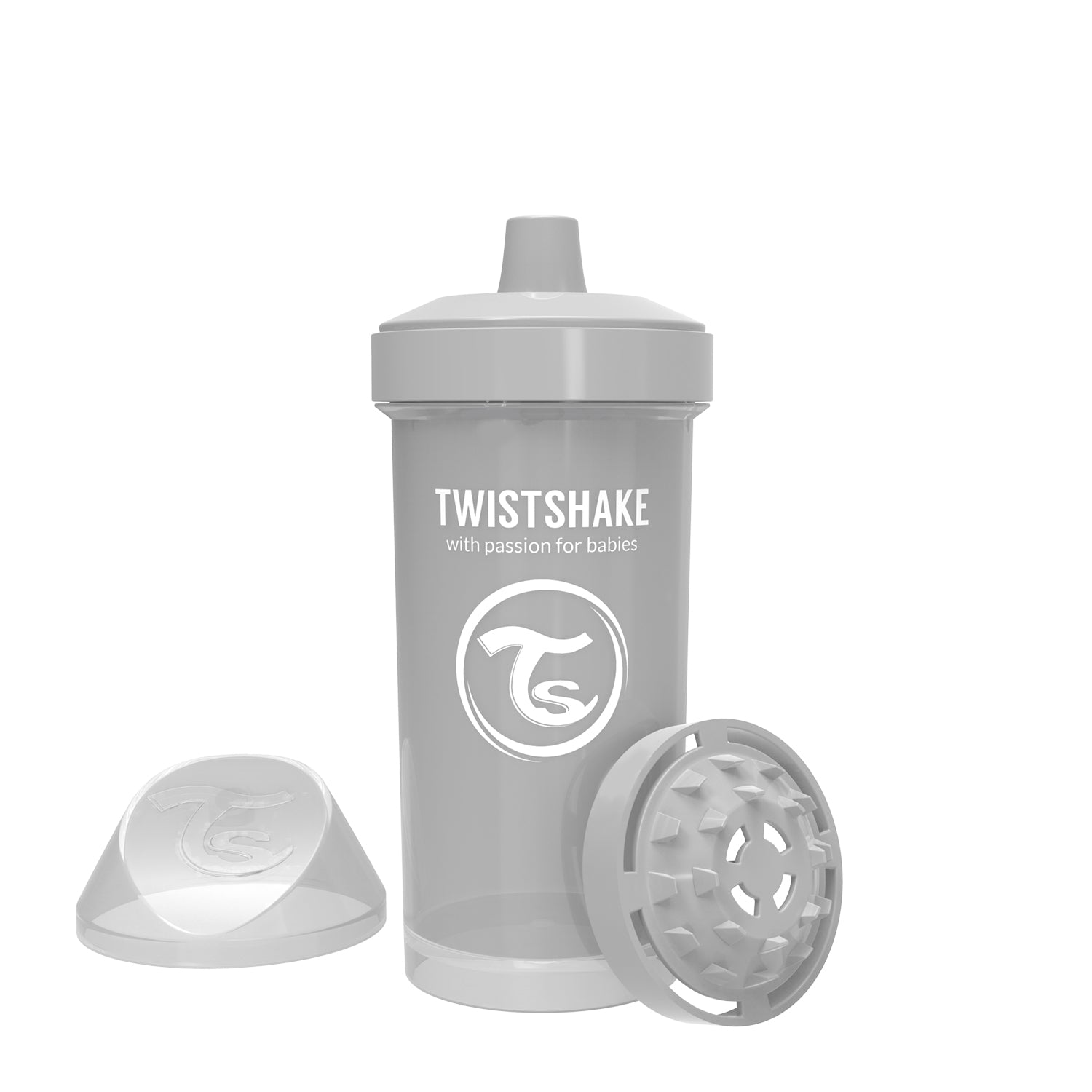 Vaso Kid Cup Gris Pastel 12+m 360ml Twistshake