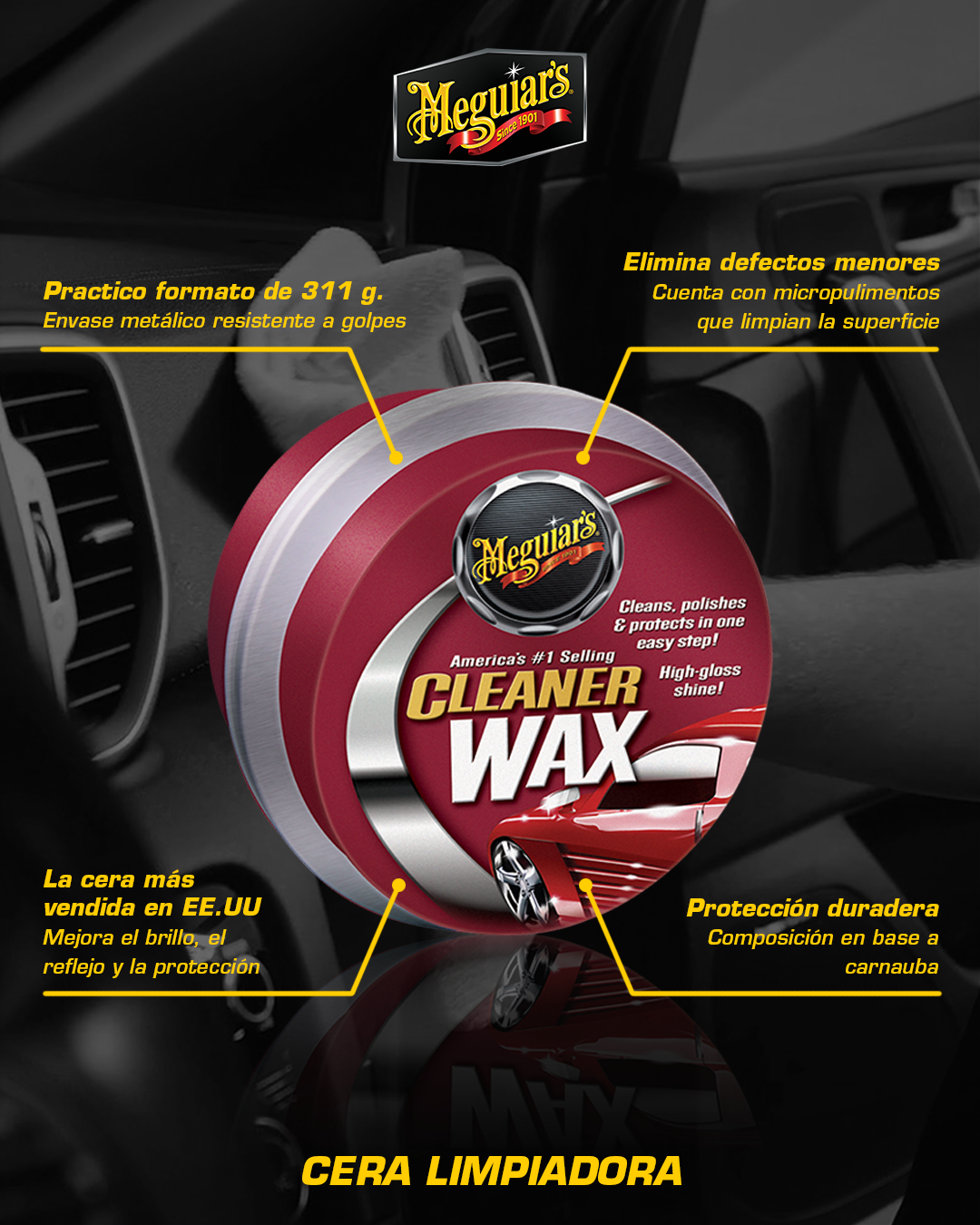 Cera Para Auto Cleaner Wax Paste 311g (A1214ES) Meguiar’s