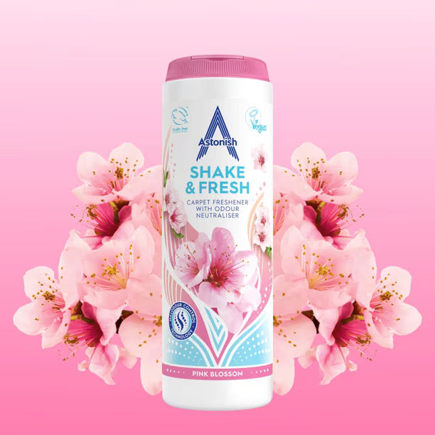 Aromatizante Alfombras Shake & Fresh - Pink Blossom 350gr Astonish