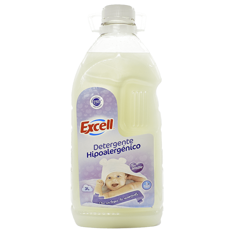 Detergente Liquido Excell Hipoalergenico Bebe 3L