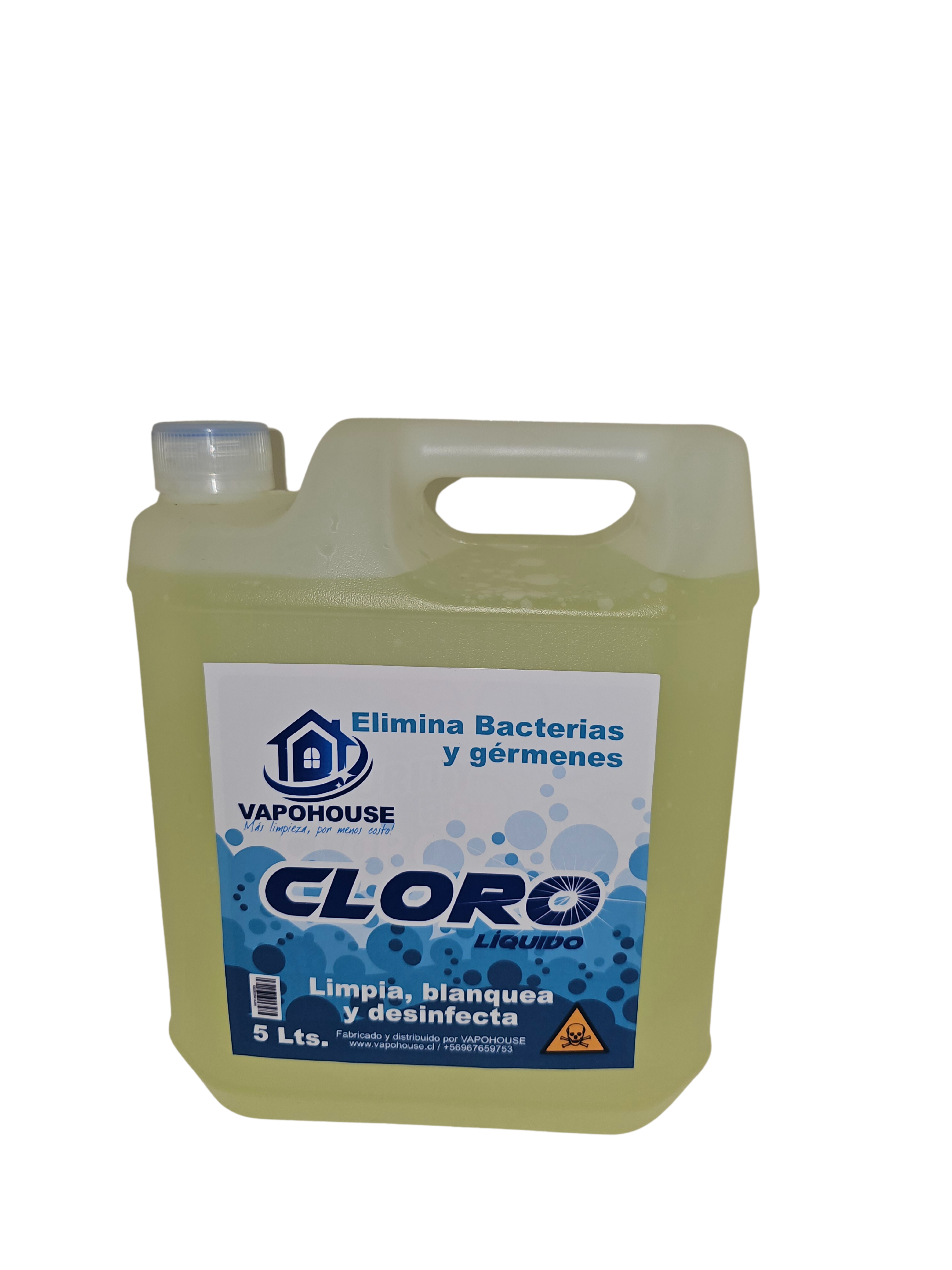 Cloro Liquido Concentrado 5L Vapohouse
