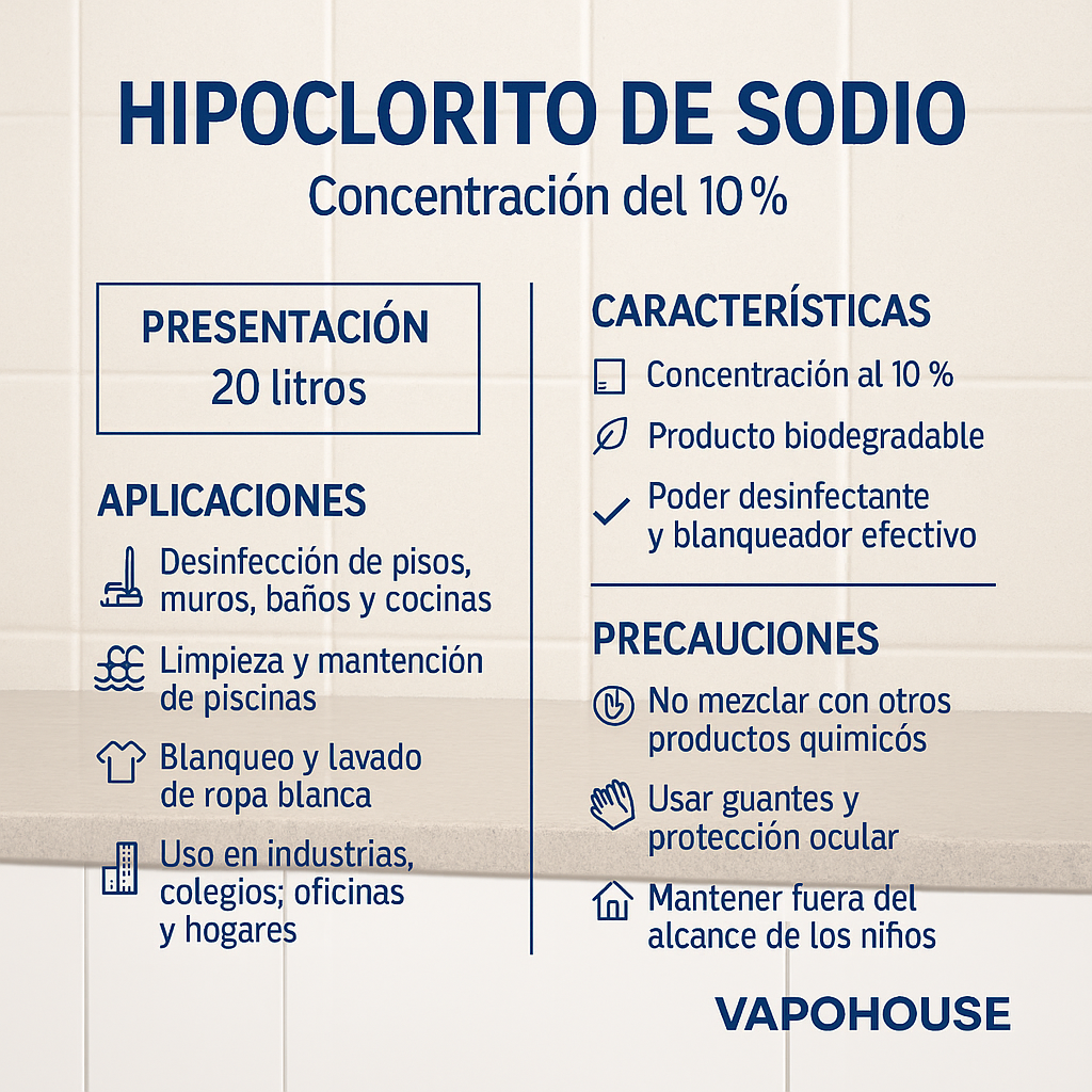 hipoclorito de sodio 10%