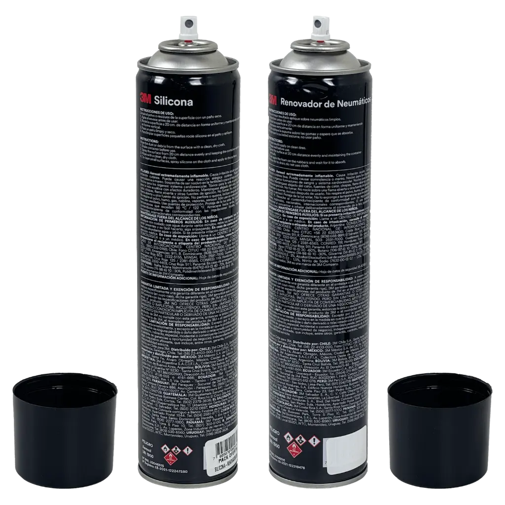 Pack Silicona Spray + Renovador De Neumaticos Spray 480cc 3M