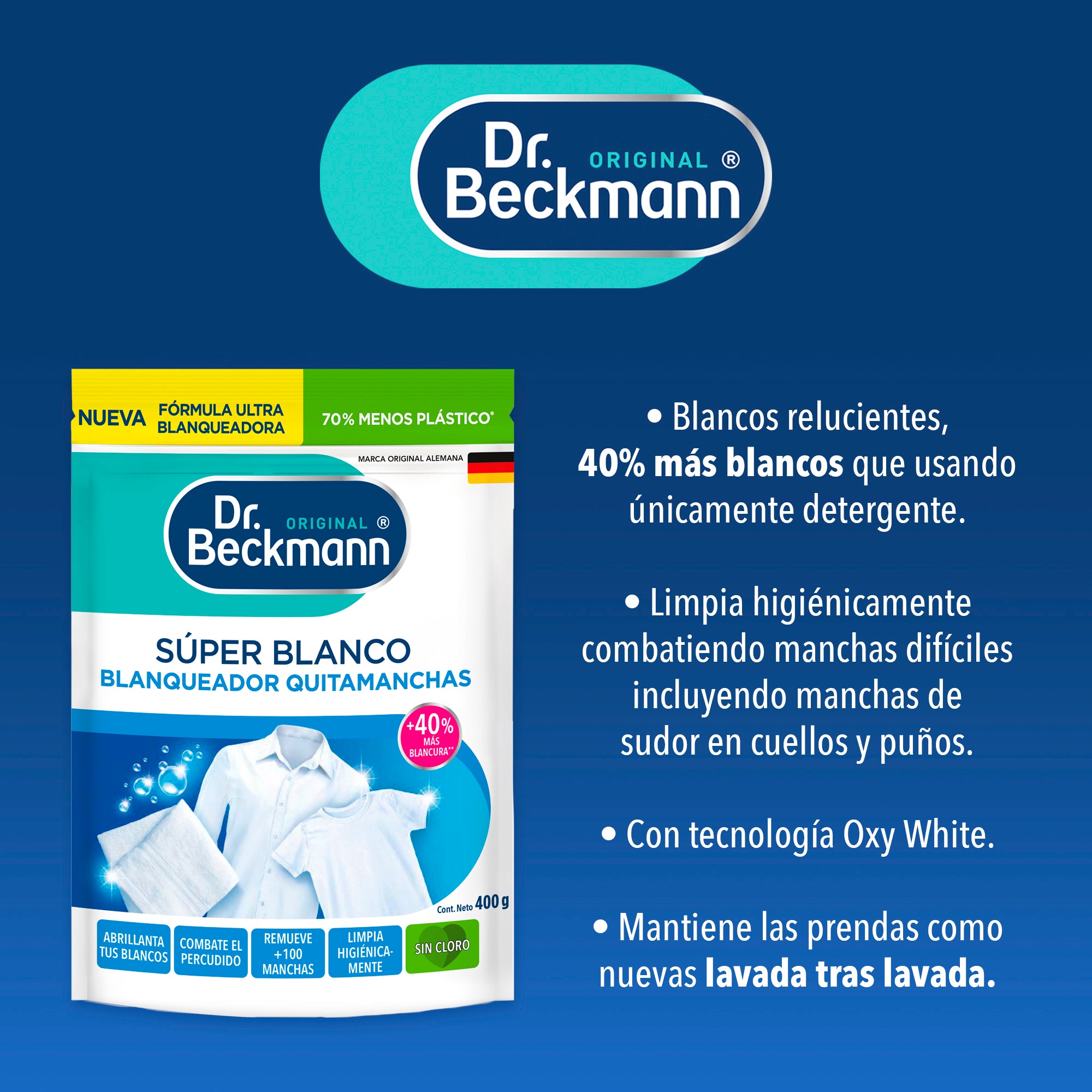 Quitamanchas Super Blanco En Polvo 400g 1u Dr.Beckmann