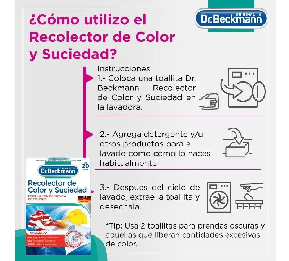 Recolector De Color y Suciedad 20u Dr.Beckma