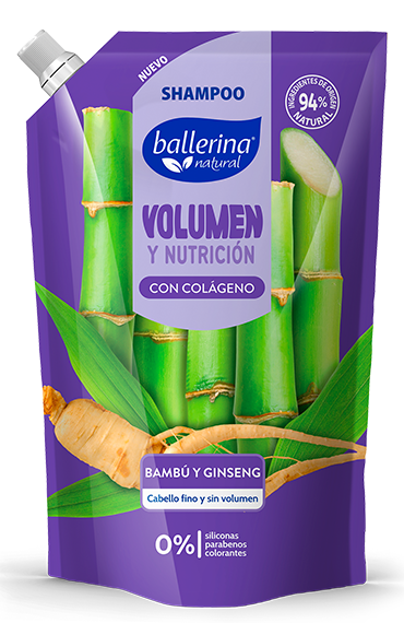 Shampoo Volumen Y Nutricion Con Colageno 750ml Ballerina