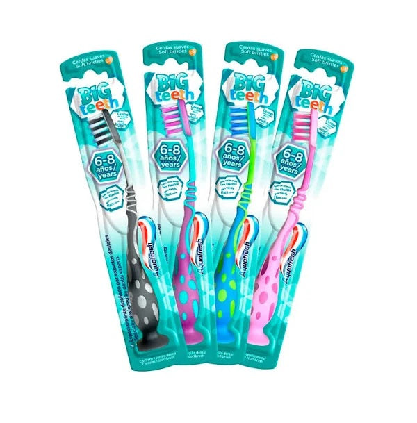 Cepillo de Dientes Infantil Big Teeth 6-8 Años Suave 1u Aquafresh