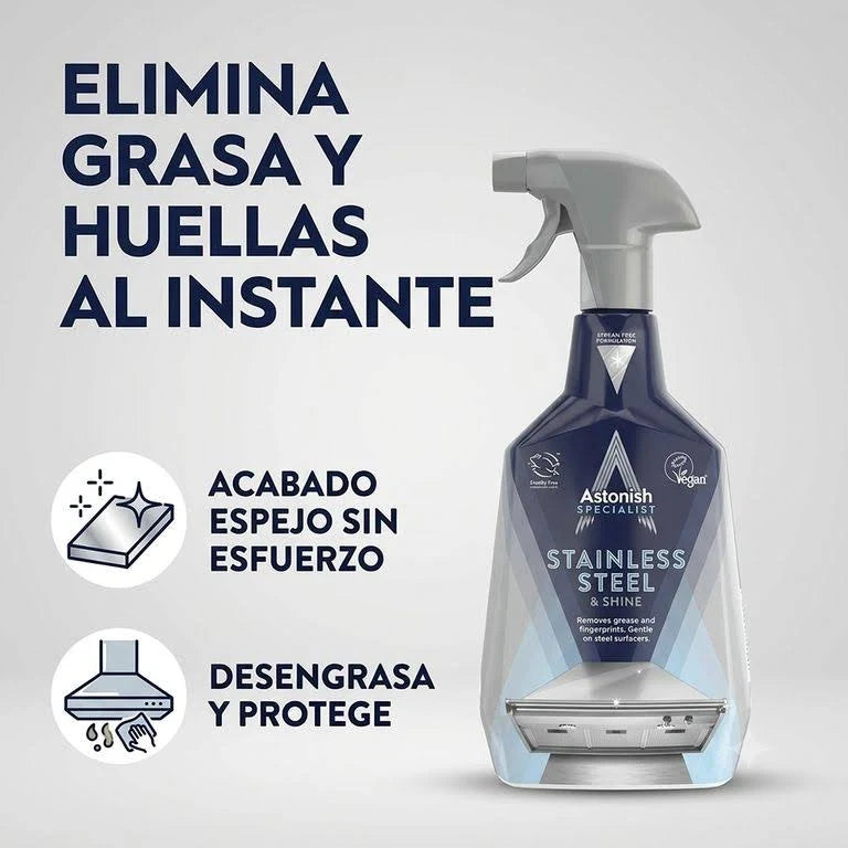 Limpiador Especialista Acero Inoxidable Astonish 750 ml
