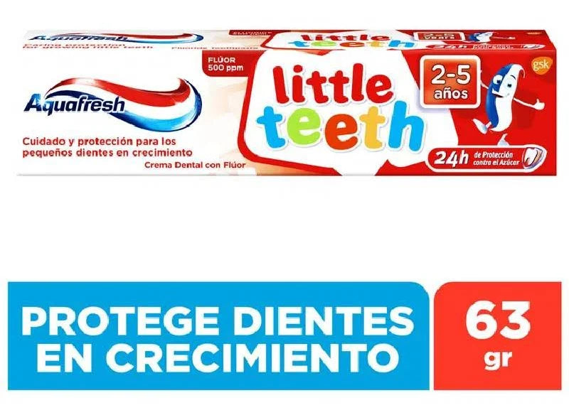 Pasta Dental Little Teeth 2-5 años 63g Aquafresh
