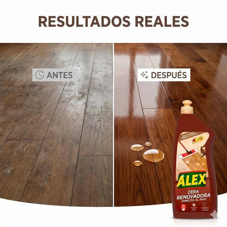 Cera Renovadora Pisos Madera Esencia De Naranja 750cc Alex