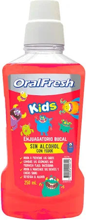 Enjuague Bucal Sin Alchol Kids 250ml Oral Fresh