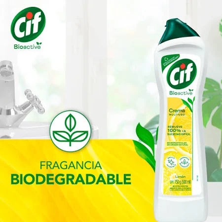 Limpiador Crema Bioactive Limon 500cc Cif