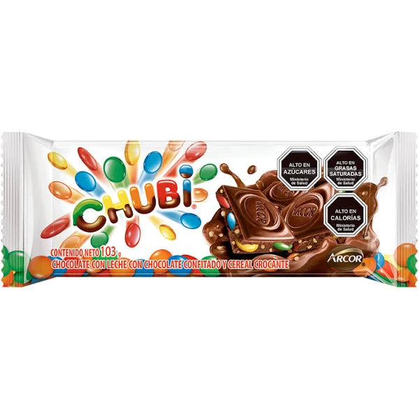 Chocolate Tableta Chubby 103g 1un Arcor