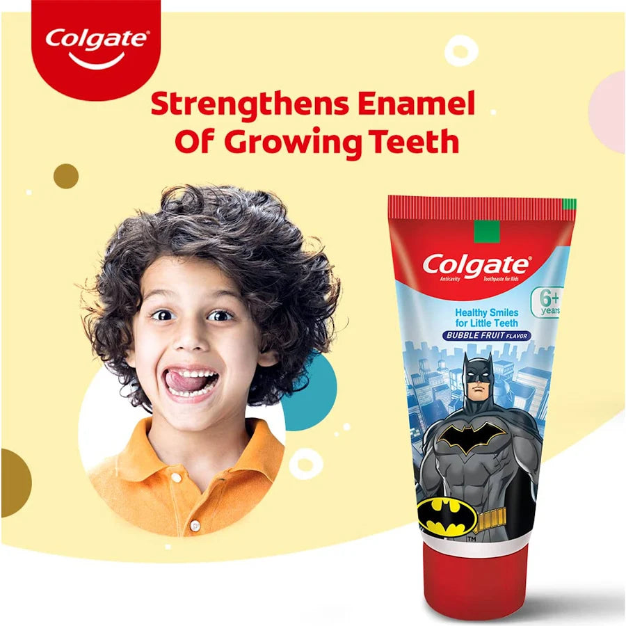 Pasta Dental Kids Bubble Fruit Batman batman 100g · Colgate