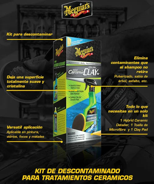 Limpiador Y Abrillantador Hybrid Ceramic Clay Kit 532ml (G200200) Meguiar’s