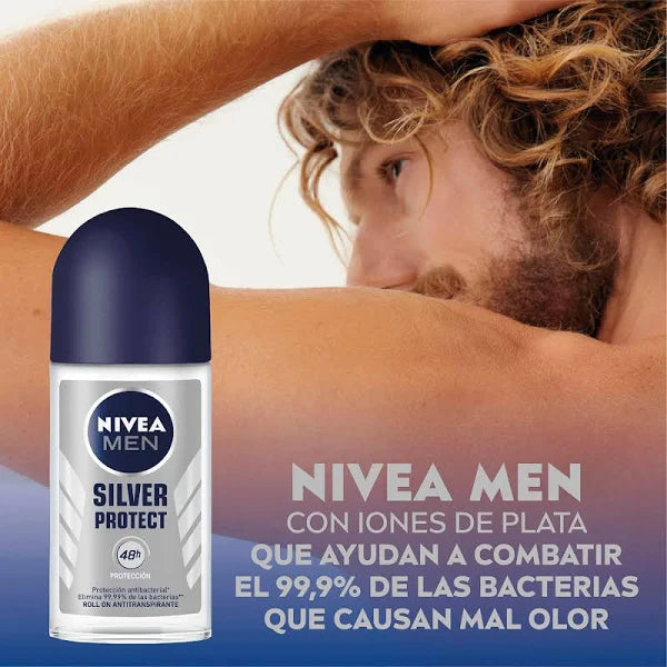 Desodorante Roll On Men Silver Protect 48h 50 ml Nivea