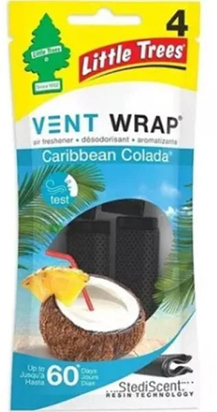 Aromatizante Para Autos Vent Wrap Carribean Colada 1un Little trees