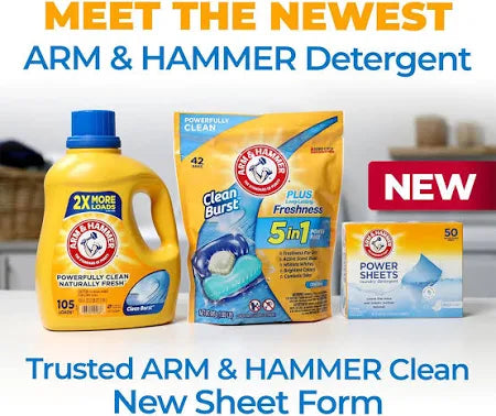 Detergente En Laminas Power Sheet 50ct Arm Hammer