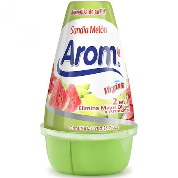 Aromatizante Ambiental En Cono Gel Sandia Melon 2 En 1 Arom