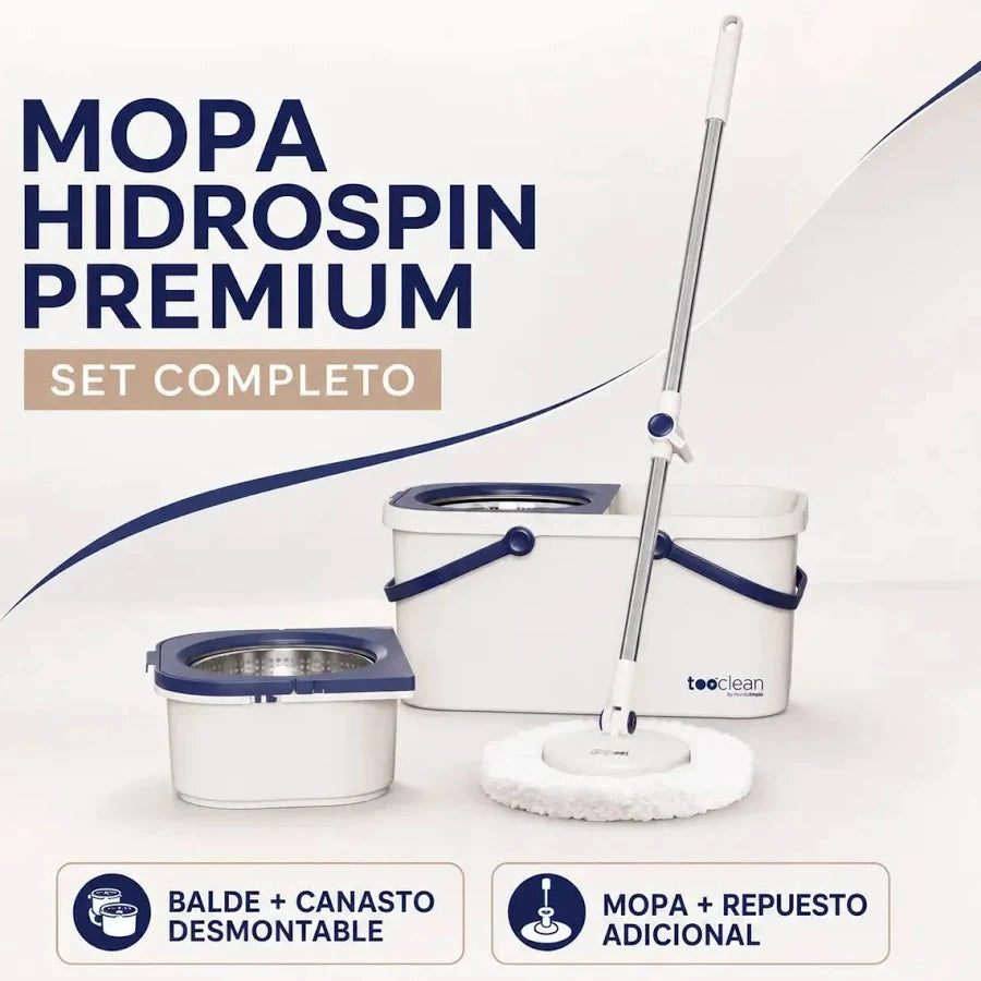 Set Mopa HidroSpin con Repuesto Adicional tooclean