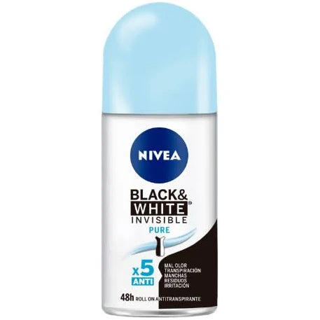 Desodorante Roll On Women Black White Pure 48h 50ml Nivea