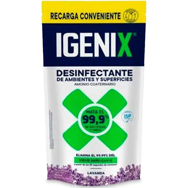 Limpiador Desinfectante Amonio Liquido Lavanda Doypack 450cc Igenix