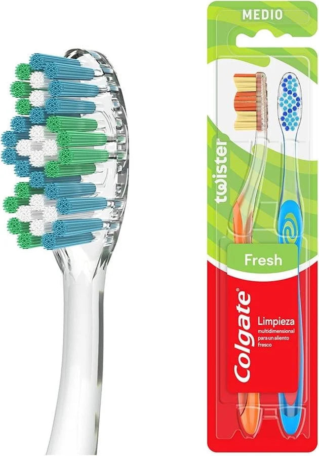 Cepillo de Dientes Twister Medio 2u Colgate