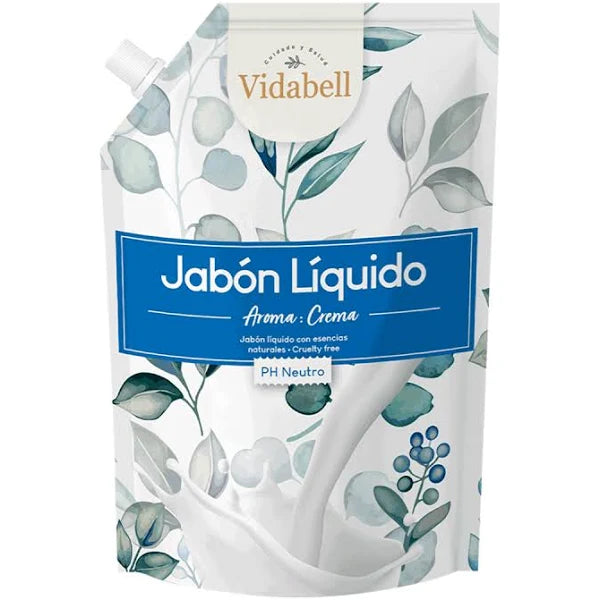 Jabon Liquido Ph Neutro Aroma Crema 750L Vidabell
