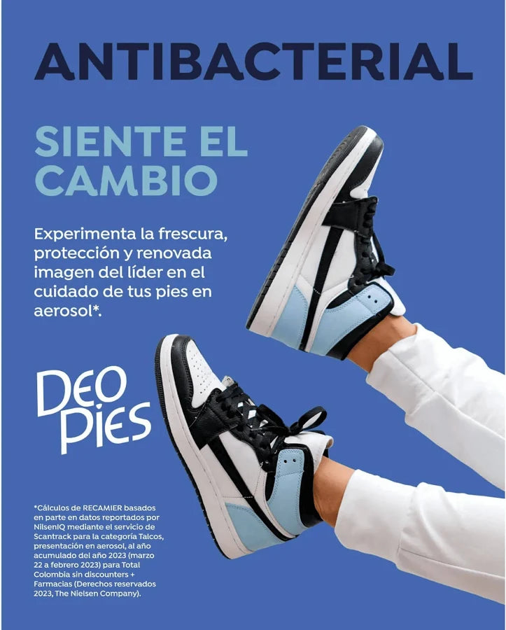 Talco Para Pies Recamier Antibacterial Spray 260ml Deo Pies