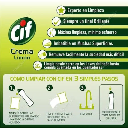 Limpiador Crema Bioactive Limon 500cc Cif