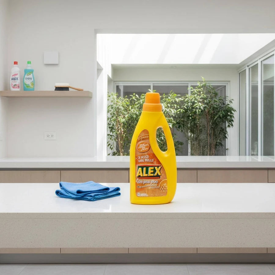 Cera Autobrillo Pisos Laminado Y Flotante Esencia De Naranja 750cc Alex