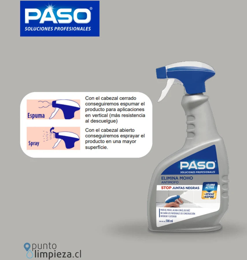 Limpiador Elimina Moho Baño y Juntas 500ml  Paso