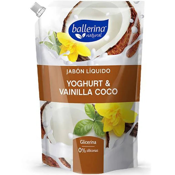 Jabon Liquido Yoghurt Y Vainilla Coco 750ml Ballerina