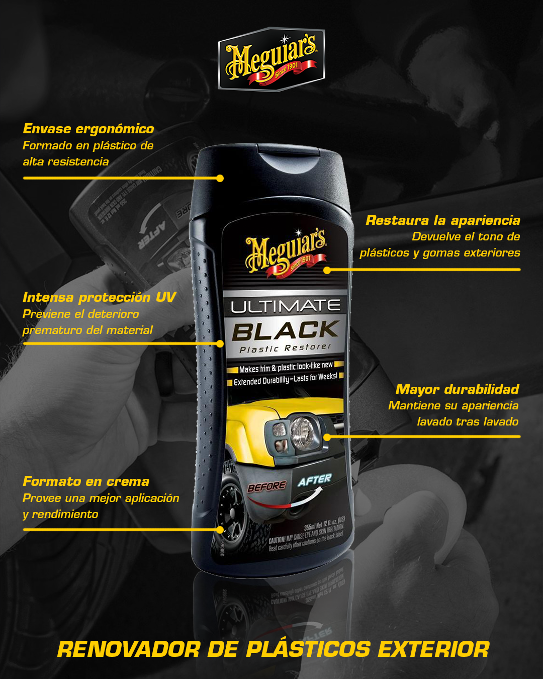 Renovador De Plastico Ultimate Black 355ml (G15812EU) Meguiar’s