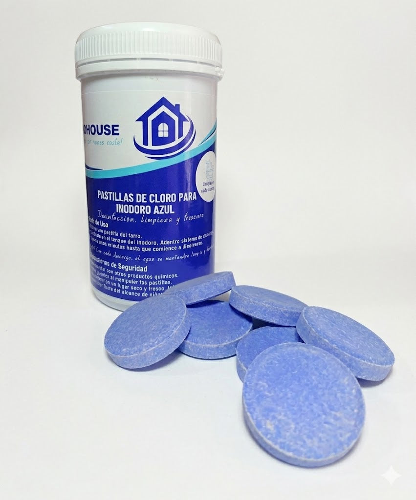 Pastillas De Cloro Para Inodoro Azul 40g 25u 1k Vapohouse