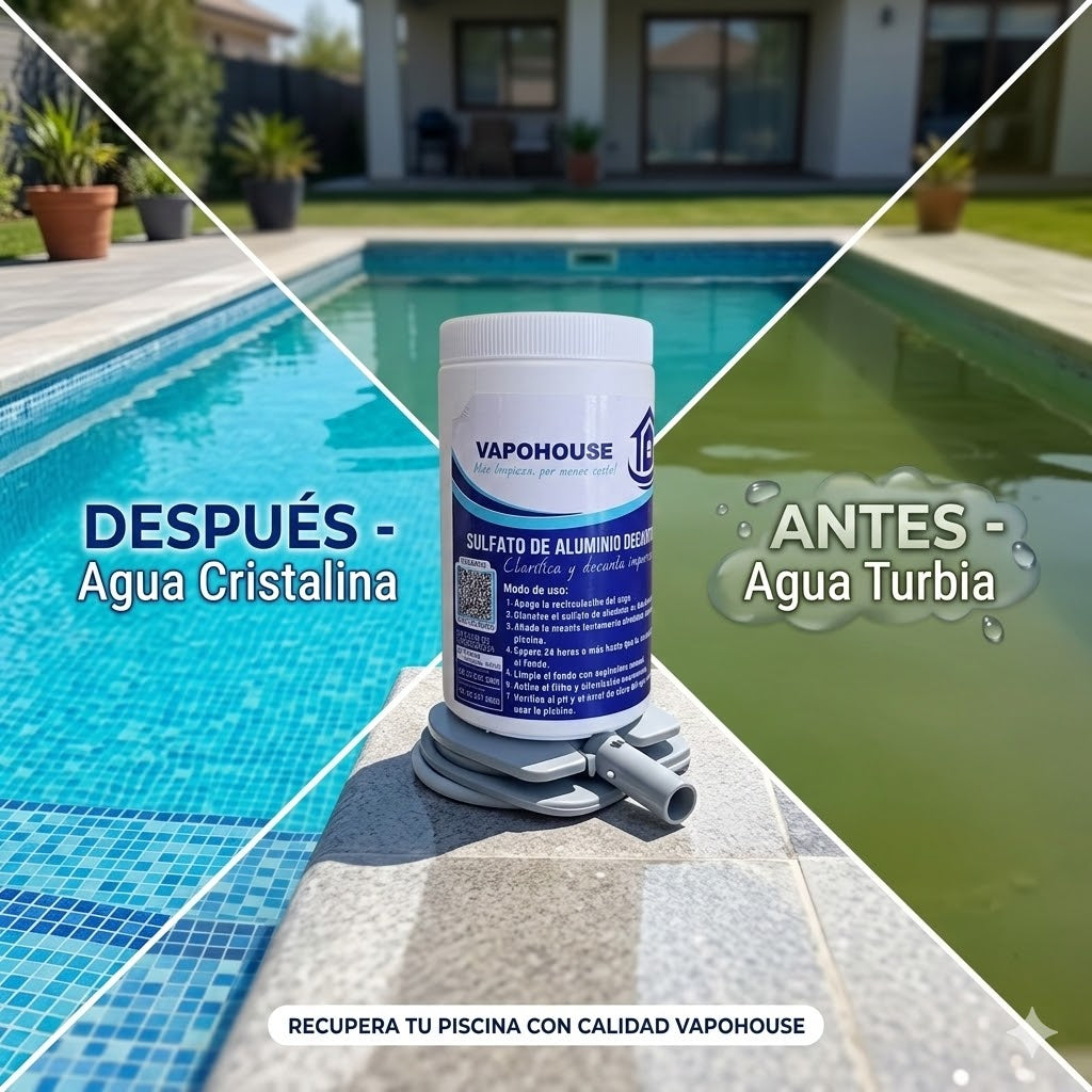 Sulfato De Aluminio Decantador Para Piscina 1Kg Vapohouse