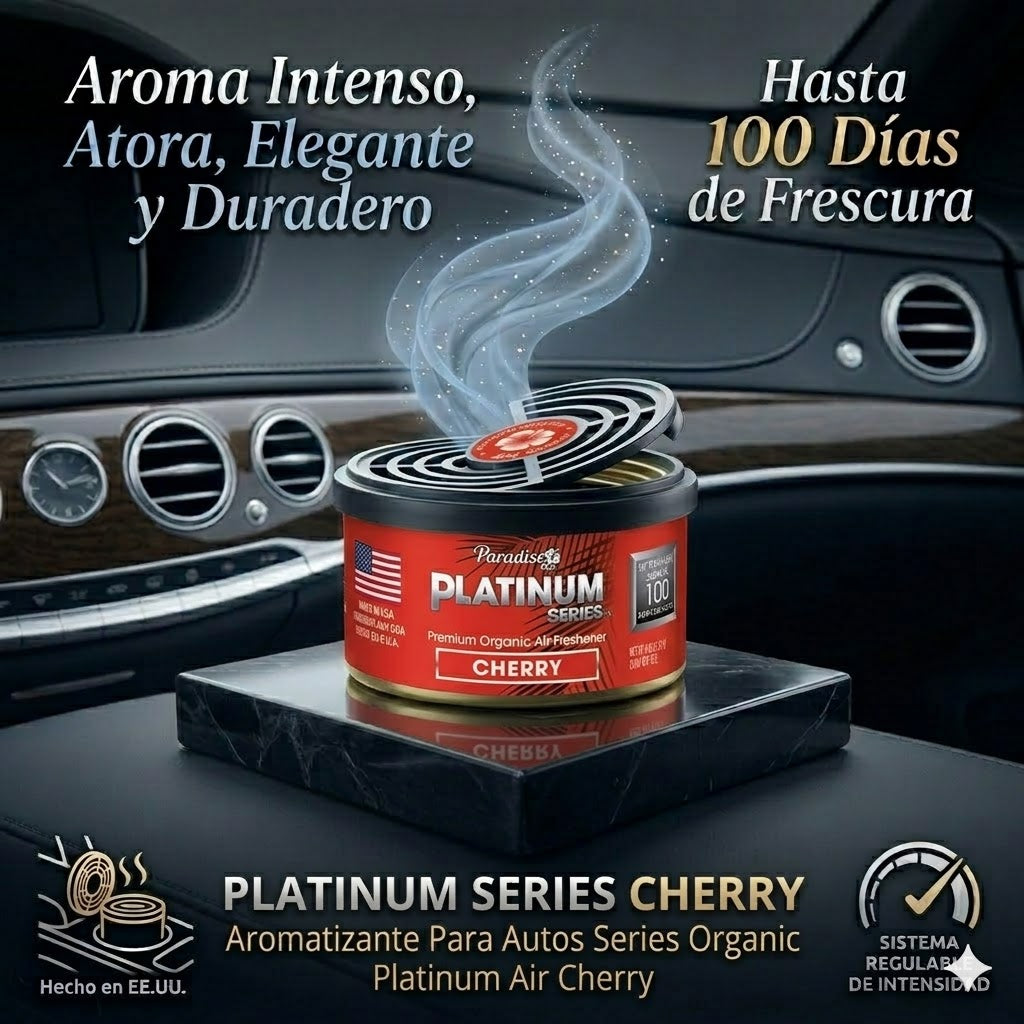 Aromatizante Para Autos Series Organic  Platinum Air Cherry 1u (12001) Paradise